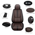thumbnail image 2 of for NISSAN MURANO 2017 Car Seat Cover, Premium Leather 5 Piece Full Set With a Headrest and Lumbar Support Waterproof, Black and Brown Car Seat Covers, Pet Car Seat Covers, 2 of 7