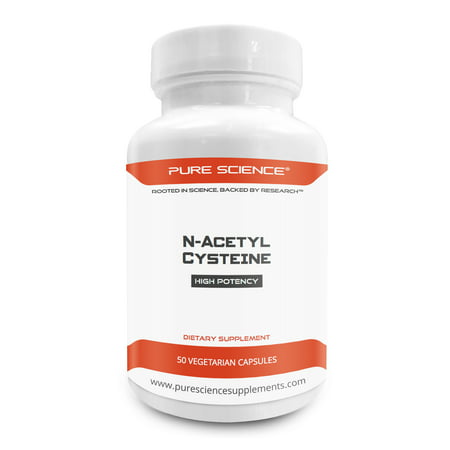 Pure Science N-Acetyl Cysteine 700mg - NAC Supplement with Highest Dosage in Amazon - Natural Immunity, Detox, Glutathione Production Support - 50 Vegetarian Capsules of N-Acetyl Cysteine (Best Iv Glutathione Brand In The Philippines)