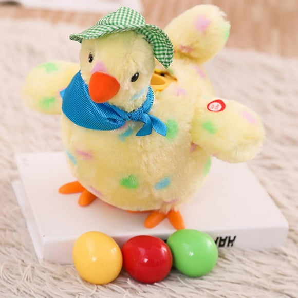 Novedad de dibujos animados, que huevos de 9 pulgadas, peluche eléctrico, muñecos de baile de música de peluche suave, juguetes educativo , lo CUTICAT muñeco de peluche eléctrico