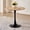 Natural Black, variant on 31.5" Small Round Dining Table [Metal Tulip Pedestal Base] White Modern Kitchen Table for Dining Living Room Apartment Small Space