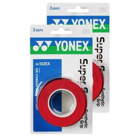 6 of Yonex Super Grap Tennis Overgrip - 2 x 3 packs - Choice of 9
