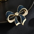 thumbnail image 3 of Rhinestone Bow Brooch Pin for Women Shiny CZ Crystal Pearl Dangling Ribbon Bow Knot Lapel Pins Wedding Party Dance Banquet Dress Suit Shirt Scraf Clip for Clothes Accessories Jewelry, 3 of 12