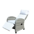 thumbnail image 6 of Olurrisa Outdoor Wicker Recliner Chair with Adjustable Backrest - All-Weather PE Rattan Lounge Chair, Grey Cushions, 250lb Capacity for Pool & Patio, 6 of 8