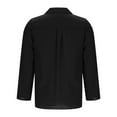 thumbnail image 4 of Delliss Women's Button Lapel Baggy Top Solid Color Long Sleeve Blouse S-3XL, 4 of 6