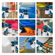 Gisam Cordless HVLP Paint Sprayer 21V MAX, Electric Spray Paint Gun with Adjustable 4 Nozzles & 3 Patterns,1000ML Container & 2PCS 4000mAh Batteries for House Furniture Fence Door Painting
