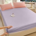 thumbnail image 2 of Fitted Sheet Queen Bed Sheets Solid Color Ease Skin Friendly Machine Washable Sheets Mattress Protector Cover for a Cozy and Elegant Sleep, 2 of 7