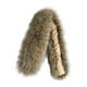 thumbnail image 5 of Tela de piel sintética, versátil tela para cuello de mujer, ideal para confeccionar suéteres de invierno Marrón grisáceo 70 cm x 13 cm, 5 of 9