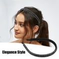 thumbnail image 3 of Unique Bargains 1 Pcs Rhinestone Headband Faux Crystal Headbands Hair Accessories for Women Black 0.47 Inch Wide, 3 of 7