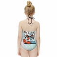 thumbnail image 4 of Cuphead Mugman Children's One-piece Swimwear Halterneck Swimsuit Summer Beach Girl's Bathing Suits Breathable Beachwear, 4 of 7