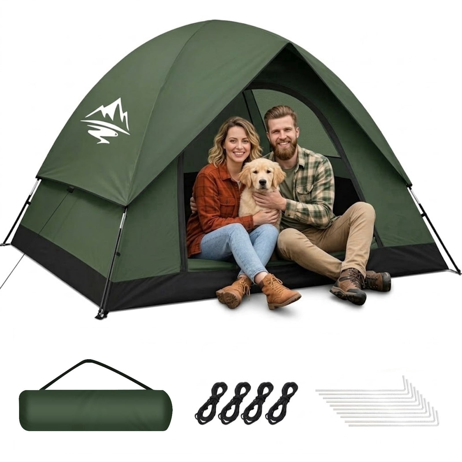 Coleman, Camping Tent, 2-Person Skydome, Evergreen - Walmart.com