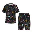 thumbnail image 1 of Balery I love you Mom Conjunto de Pijama Infantil de Manga Corta con Estampado – Ropa de Dormir de Algodón Suave-Large, 1 of 6