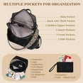thumbnail image 2 of Backpack Purse for Women, PU Leather Backpack Purse, Waterproof Anti-Theft Women Backpack, Fashion Multi-Pocket Shoulder Bag Handbag With Clutch（Black）, 2 of 7
