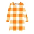 thumbnail image 4 of NAISIBABY A-Line Dress for Girls, Elastic Soft Plaid Long Sleeve Training Dance Ballet Midi Dress Orange 4-5T, 4 of 5
