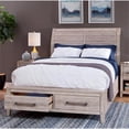 thumbnail image 2 of American Woodcrafters Aurora White-washed Wood Queen Sleigh Storage Bed, 2 of 8