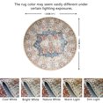 thumbnail image 2 of JV Home Round Rug Napoli Beige Multicolored 4 ft Washable Carpet Anti Slip, 2 of 6