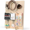 thumbnail image 4 of 2 Pack Wooden Pegboard Display Stand, Retail Rack, 17 x 13 Inches, with 20 Pcs Hooks, 4 of 8