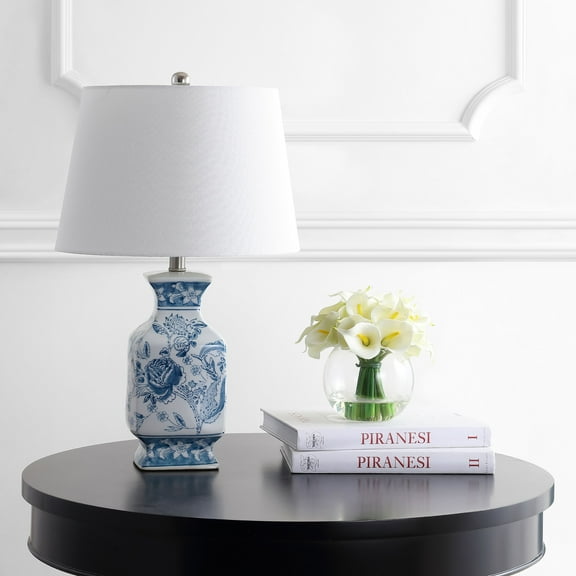 Safavieh Mayson Floral 24 in. H Table Lamp, Blue/White