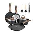 thumbnail image 1 of Bateria de Cocina Juego de Ollas y Sarten 10 Piezas Negro, 1 of 4