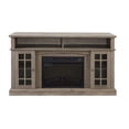 thumbnail image 4 of TV Stand with Fireplace, Modern TV Cabinet for TVs up to 65 inch, Electric Fireplace TV Stand with Storage, Entertainment Center Console Table, for Living Room Bedroom, Gray, D4937, 4 of 8