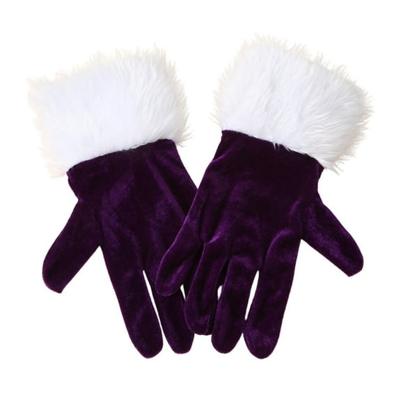 Womens Mens Winter Gloves Gloves Winter Christmas Eve Party Etiquette Performance Short Gold Velvet And White Coat Gloves