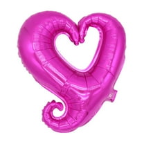 Rose Pink Heart Jumbo 32 inch Foil Balloon - 3 pack