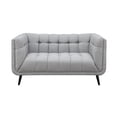thumbnail image 3 of AC Pacific Mid-Century Modern Gray Living Room Loveseat, 3 of 7