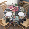 thumbnail image 3 of Pioneer Flower Floral Print Pattern Round Tablecloth 60"x60",Wrinkle Wipeable Table Cloth for Kitchen Dining Room Picnic Patio Party, 3 of 6