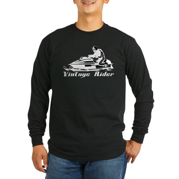 CafePress - Vintage Rider Long Sleeve Dark T Shirt - Long Sleeve Dark T-Shirt