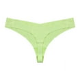 thumbnail image 1 of Xiao Hua Braguitas de bikini sin costuras para mujer, tangas sexys de encaje estilo hipster, 3 unidades (amarillo fluorescente, L), 1 of 2