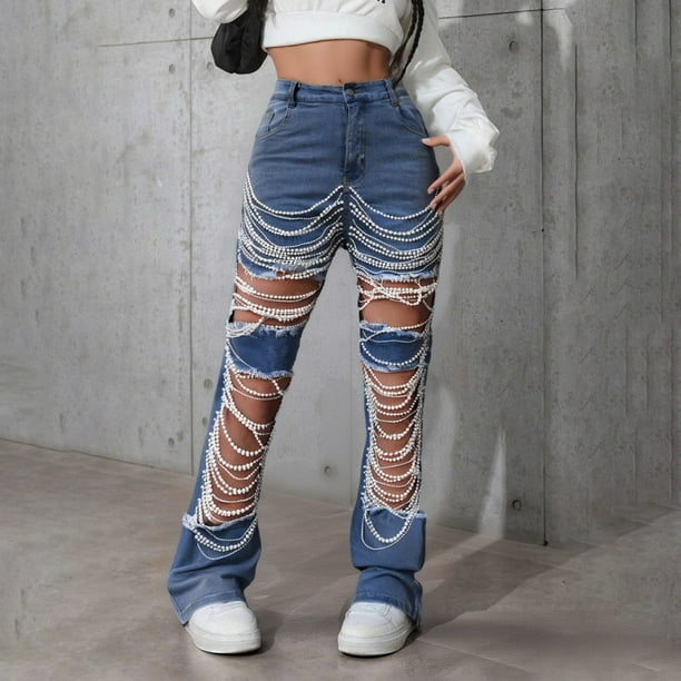 Combinar Pantalon De Mezclilla Con Perlas Short De Mezclilla Mujer