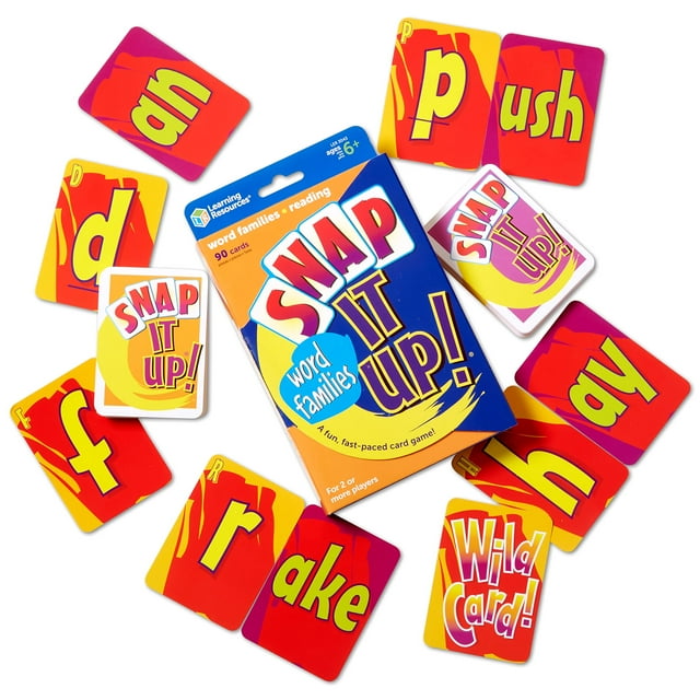 Recursos de aprendizaje sobre juegos de cartas Learning Resources Snap It Up Fonética y lectura 90 tarjetas