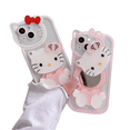 thumbnail image 2 of Envío Directo, nuevos diseños, funda de teléfono Hello Kitty linda para Iphone 14 13 12 11 Pro Max, funda de teléfono con espejo de maquillaje de gato 3d de tendencia, 2 of 4