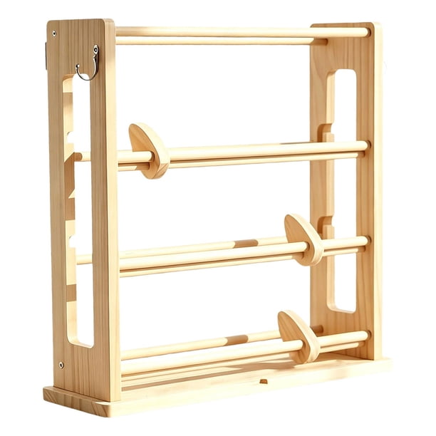 Organizador de cintas de madera, estante para cintas, multifuncional, ligero y portátil, soporte para carretes de cintas, organizador de cintas para