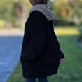 thumbnail image 4 of Breezora Women's Cozy Lined Hooded Zip Up Jacket With Pockets Long Sleeve Cardigan Style Winter Outerwear L Size Black, 4 of 5