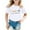 White, variant on Toddler Girl Tops Fall 5-6 Years Tee Shirt Preppy Clothes Letter Print T-Shirts Toddler to Big Kid Sizes White