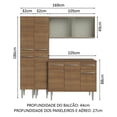 thumbnail image 3 of Madesa Gabinete de Cocina Integral Compacta 169 cm Emilly Rústico 10, 3 of 10