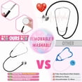 thumbnail image 4 of Doctor Costume for Kids - Scrubs, Stethoscope, Lab Coat - Halloween Costume, Professional Day Costume for Girls 3-12 Years 7-8 Years 7-8 Years Rose, 4 of 5