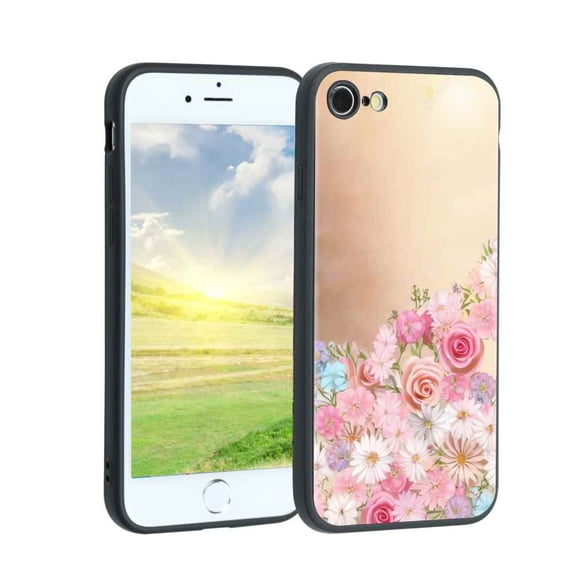 Compatible with iPhone SE 2022 Phone Case, Floral-Flowers-Cute81 Case Men Women, Flexible Silicone Shockproof Case for iPhone SE 2022