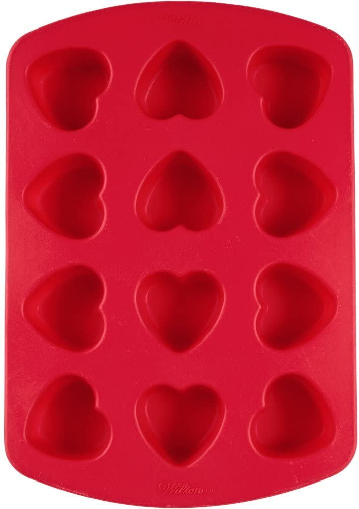 .com .com: Wilton Mini Silicone Heart Mold, 6-Cavity
