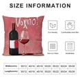 thumbnail image 5 of Orinice Wine Bottle Glass Graphic Decorative Throw Pillow Cover for Home Couch Living Room Bed Sofa, Pillow Case 1PC, Multi-Purpose Cushion Cover, Durable Materials 24x24in, 5 of 5