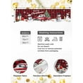 thumbnail image 4 of Red Plaid Truck Christmas Mantel Scarf Fireplace Decorations for Living Room, Xmas Tree Snowflake Gifts Winter Fireplace Mantel Scarf Cover Runner for Halloween/Thanksgiving/Christmas Decor 70"x17", 4 of 6