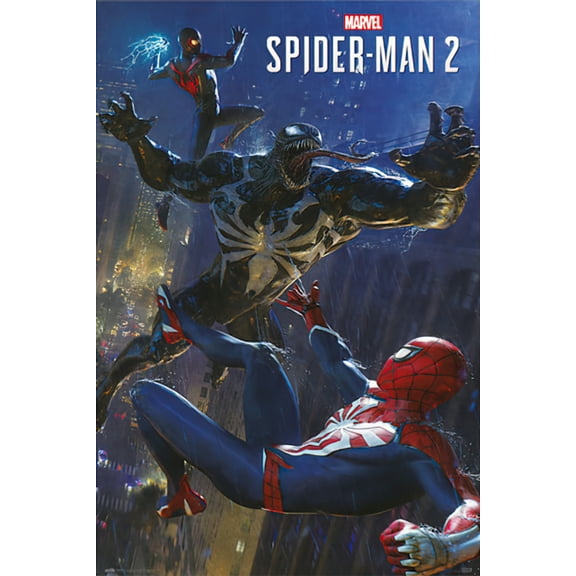 Spider-Man 2 - Marvel Comic Poster (Spidey Vs. Venom) (Size: 24" x 36")