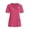 Hot Pink, variant on Women's Nurses Tunic Uniform V-Neck Short Sleeve Casual Clinic Carer Protective Top Shirt, Hot Pink S