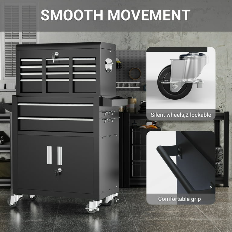 Walmart Black Friday Deals 2025 Seizeen 2-IN-1 Metal Tool Box, 8