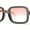 Slate Pink, variant on Hipster Vintage Styling Rod Arm Narrow Rectangle Sunglasses Beige Light Black