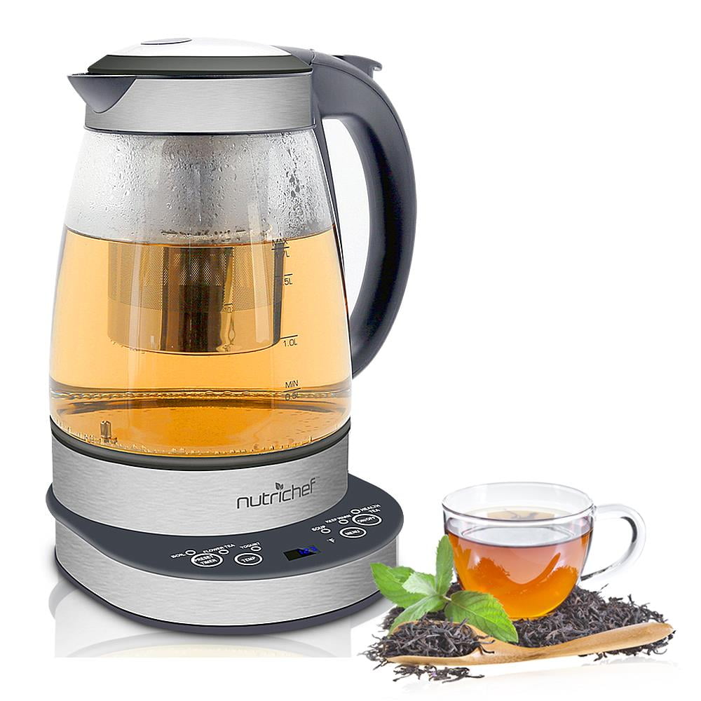 Plye 2in1 Electric Glass Kettle & Tea Maker Tea Brewing Kettle, Water