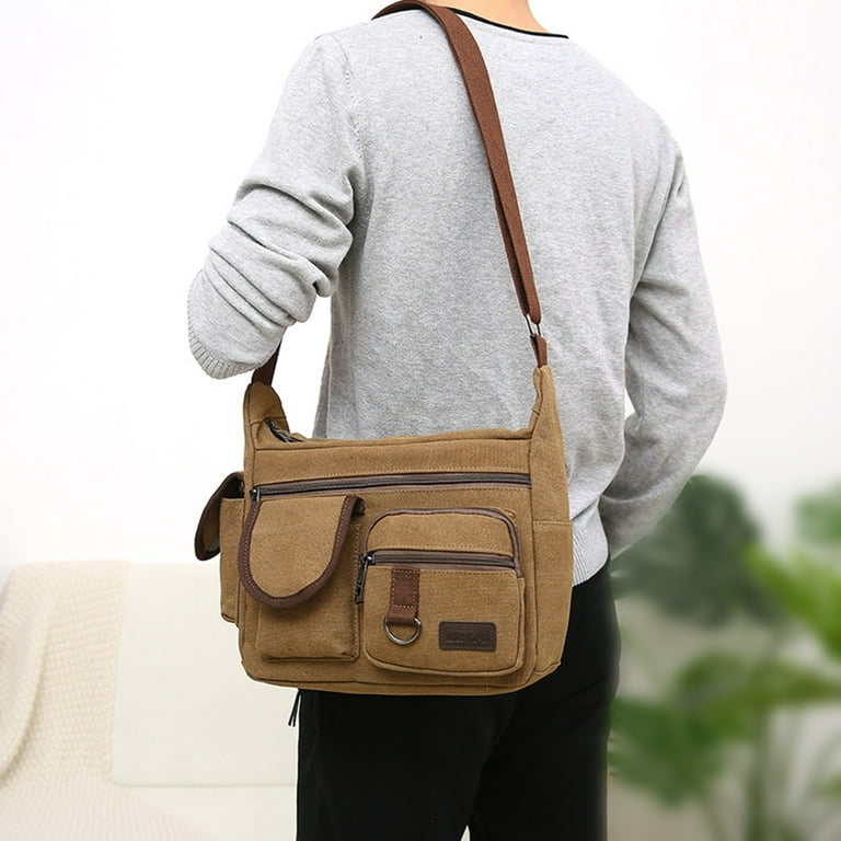 Large Canvas Messenger Bag