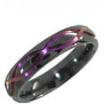 thumbnail image 3 of 5mm Half-Round Black Zirconium Ring with the Infinity Symbol Anodized in Purple, 3 of 5