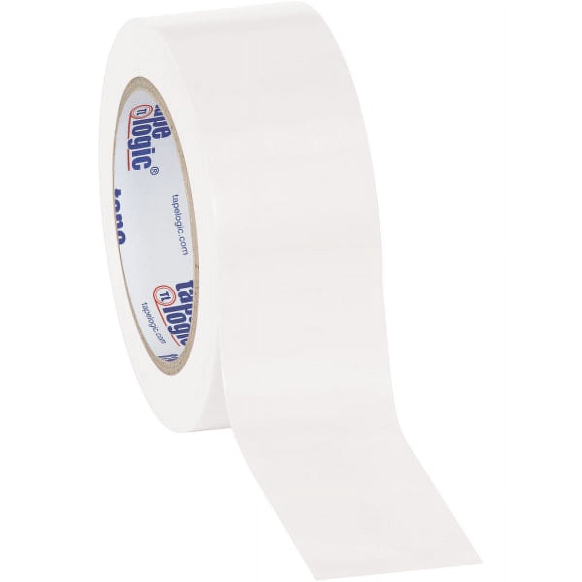 Partners Brand Solid Vinyl Safety Tape, 2" x 36 Yd., White, Case Of 24