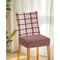 thumbnail image 2 of Stretch Chair Covers Set of 6, Retro Christmas Red Green Tartan Plaid Universal Fit Elastic Decorative Dining Chairs Slipcovers for Wedding, Banquet, Retro Farm Lattice, 2 of 6
